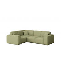 GARTENECKSOFA L-form MALIBU Stoff Odyssey Hellgrün Links - Hellgrün, Holz (181/73/246cm) - Kaiser Möbel