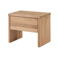 NACHTTISCH Wildeiche 50x35x40 bianco geölt JANGALI #119 - Beige, Holz (50/40/35cm) - Massivmoebel24