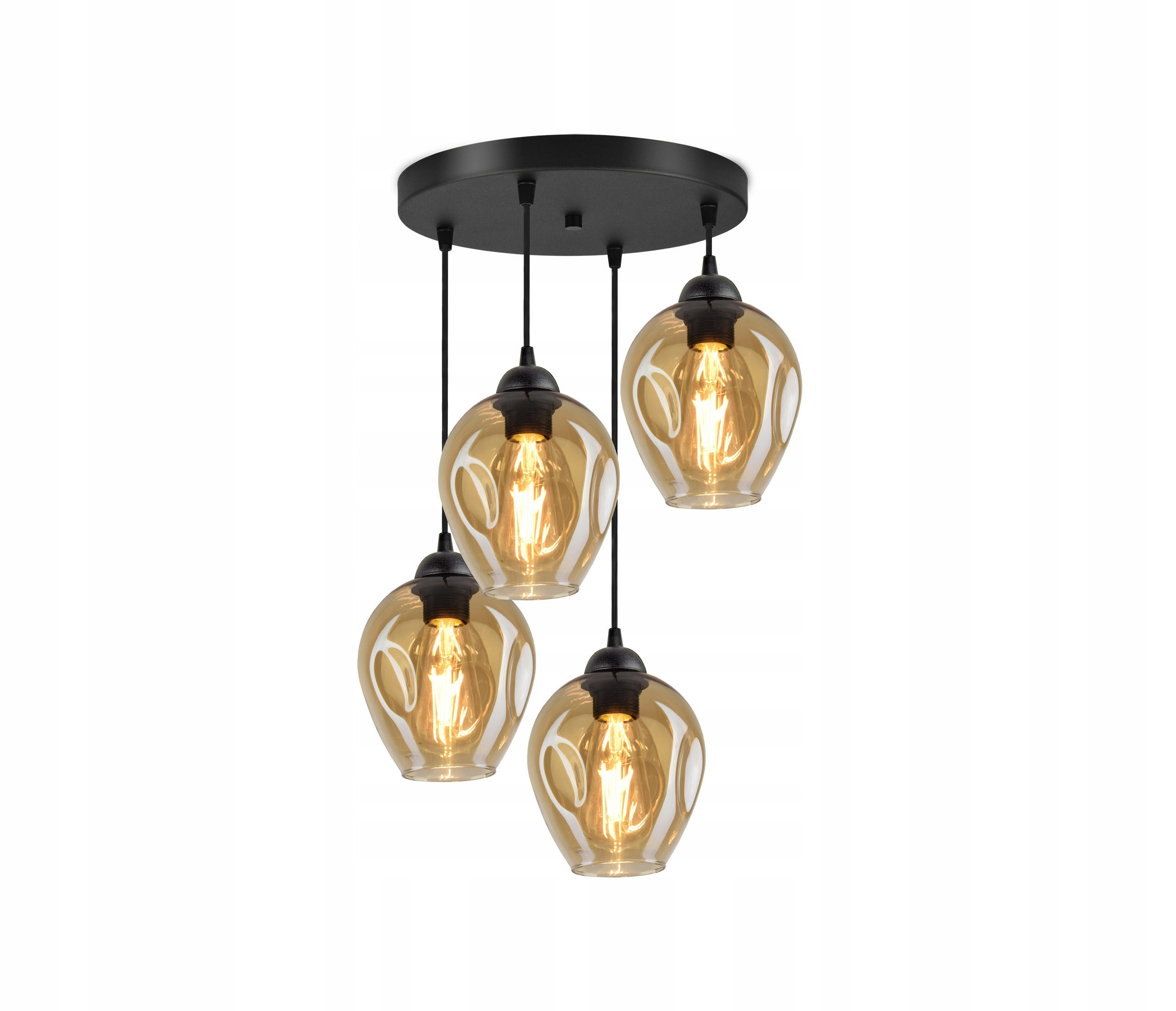 kiki design Pendelleuchte Schwarz, Transparent, Honig 35x80x35 cm