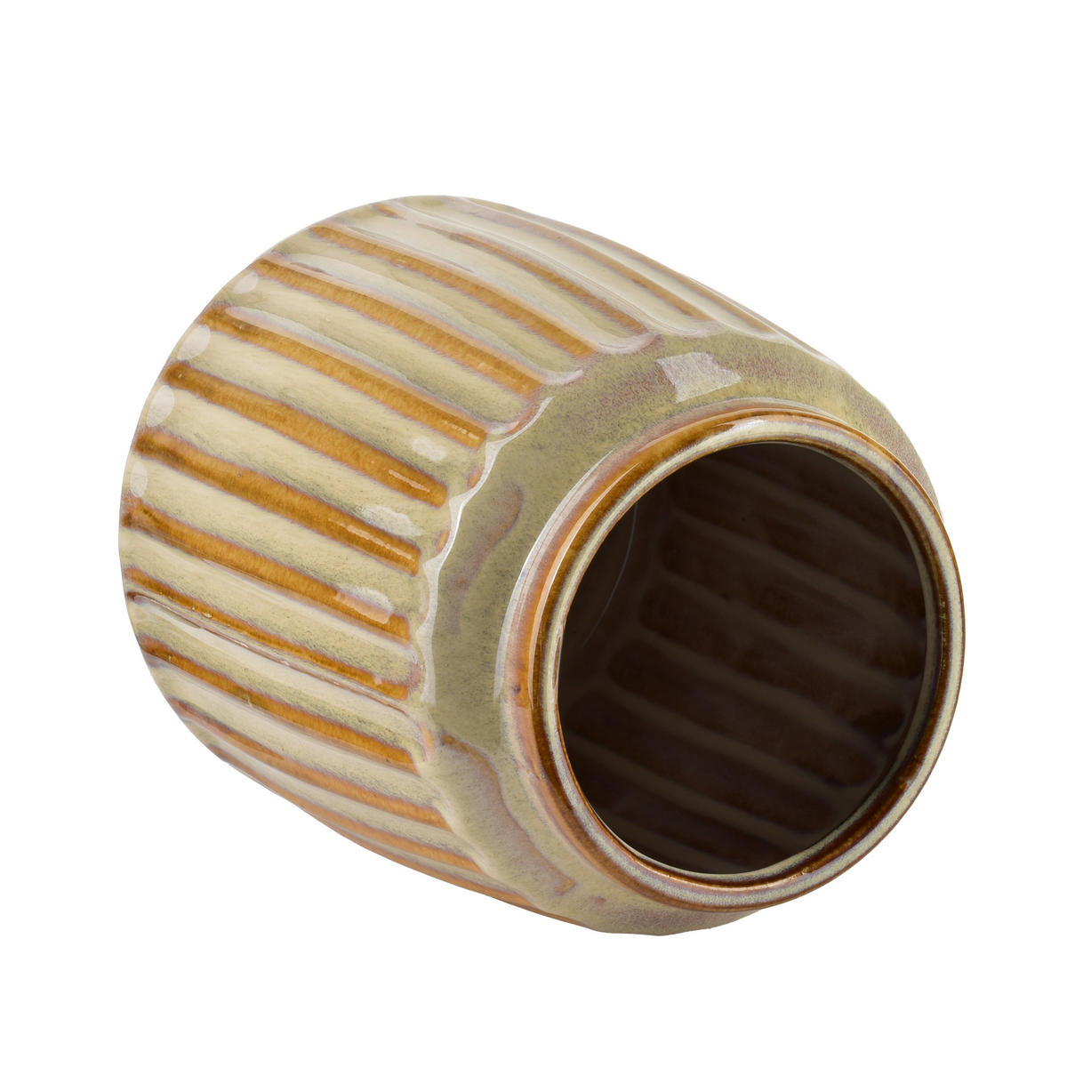 VASENABDECKUNG Arina Beige 11/15,5/18cm Keramik - Beige, Keramik (19cm) - Mondex
