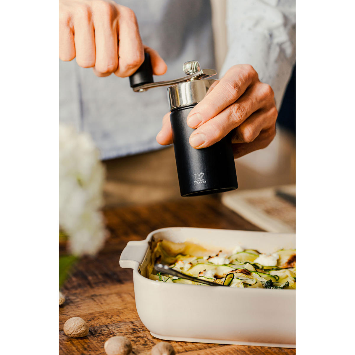 AUFLAUFFORM Keramik Appolia 32cm Rechteckig Ecru Spülmaschinenfest - Weiß, Keramik (21.7/32/7.2cm) - PEUGEOT