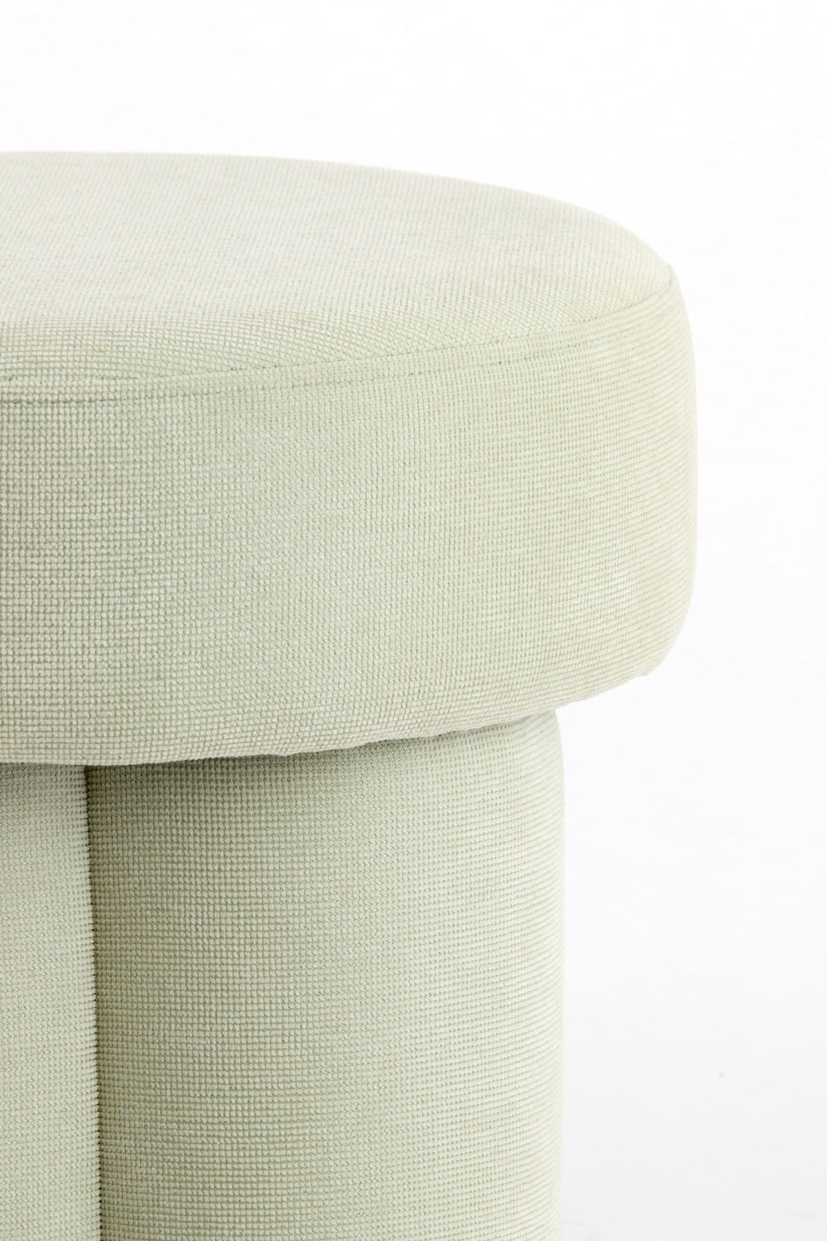 SITZPOUF Curtea Grün Ø42/43 cm - Grün, Holz (42/43/42cm) - Light & Living