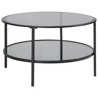 COUCHTISCH Sicherheitsglas Schwarz Tellaka - Schwarz, Glas (80/80/45cm) - Beliani