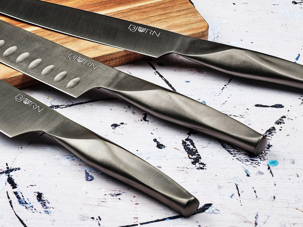 KÜCHENMESSER Larus - 6er-Set - Grau, Metall (1cm) - Björn