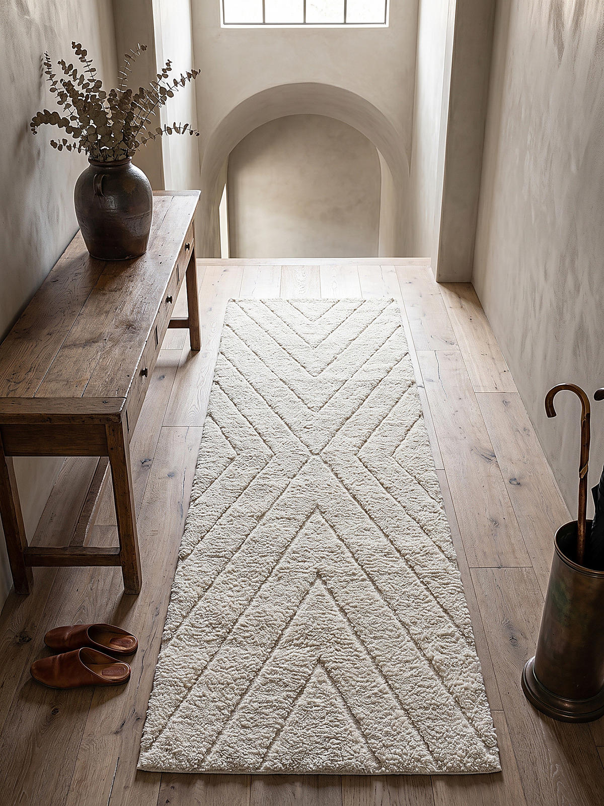 TEPPICHLÄUFER Berber ATRIO Polypropylen Creme 80 x 150 cm - Beige, Textil (80/150cm) - KADIMA DESIGN