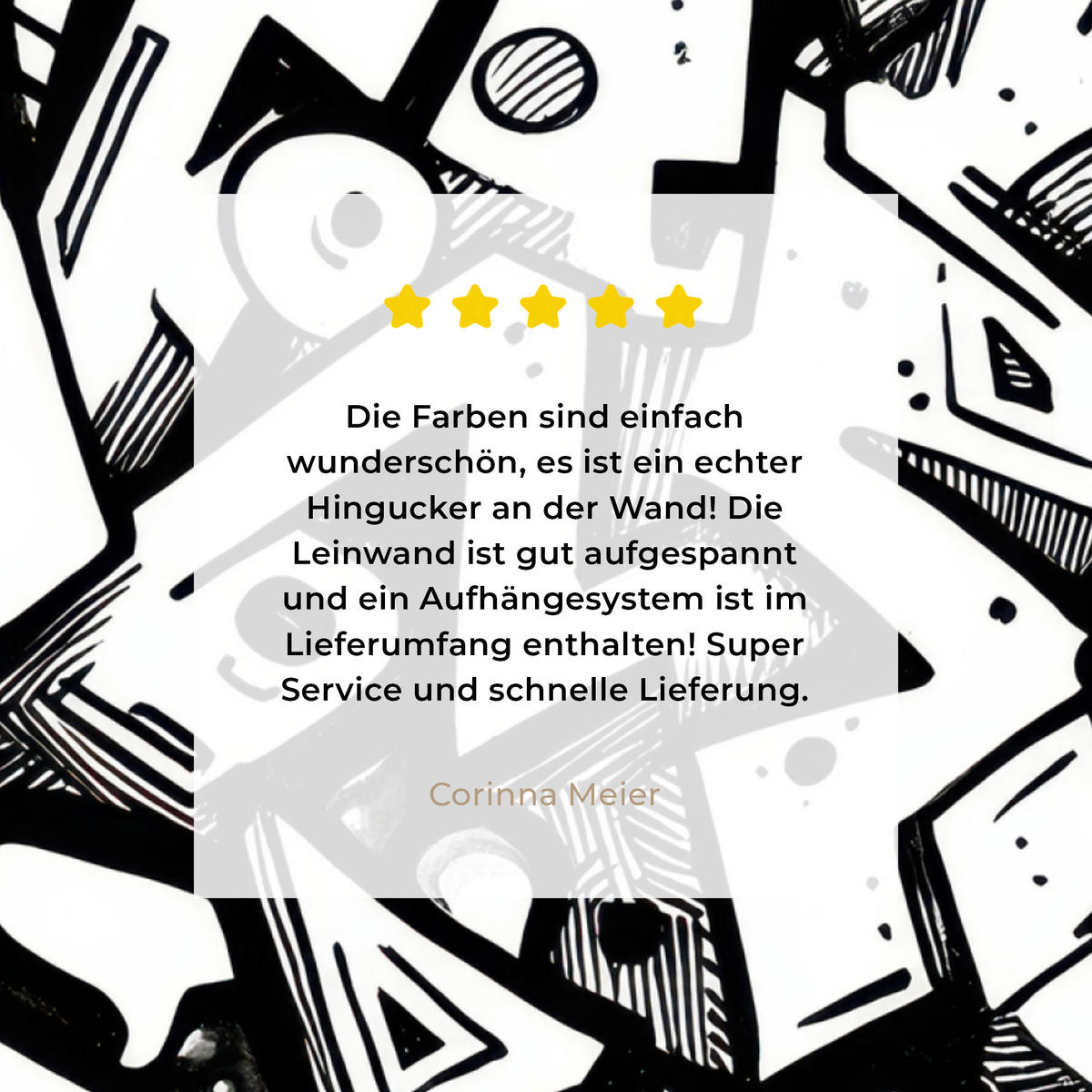 LEINWANDBILD Formen - Buchstaben - Graffiti - Schwarz Deko Groß 90x90 cm - Schwarz, Textil (90/90cm) - MuchoWow