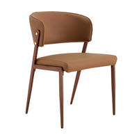 STUHL-SET DE-36689 2 Stück mit Kunstlederbezug und Metallgestell Braun - Braun, Metall (49/78/51cm) - ComfortXL