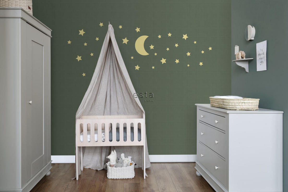 WANDTATTOO Sternenhimmel 47.5 x 66 cm - Gelb, Papier (47.5/66/66cm) - ESTAhome