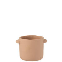 BLUMENTOPF GUSTAVE - Töpferei - Braun - M - 2er Set - Ø 16 cm - Braun, Keramik (16/14.5cm) - J-Line