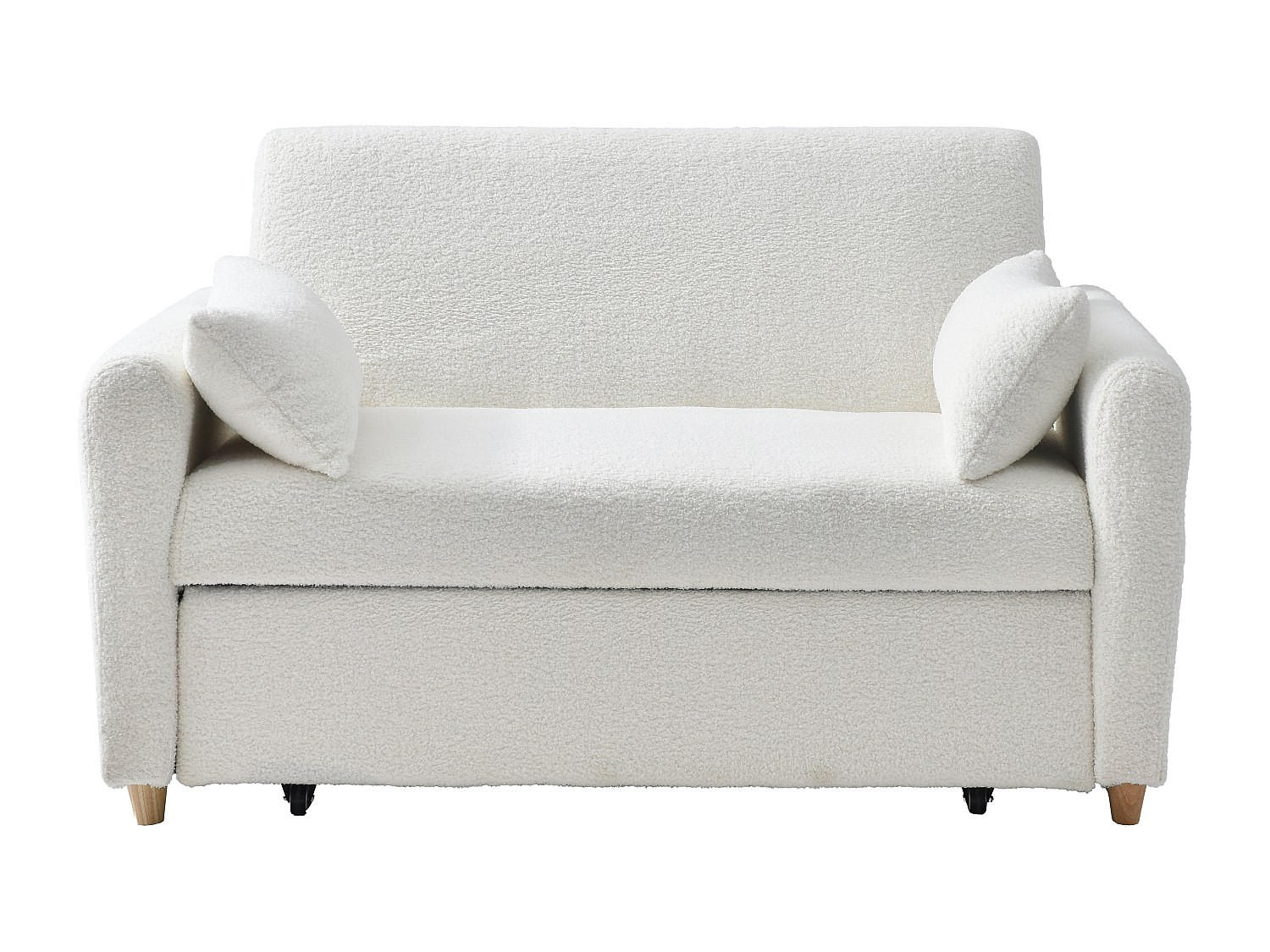 SCHLAFSOFA - 2 Personen - Stoff - Weiß - - Weiß, Textil (140/86/87cm) - Vente-Unique