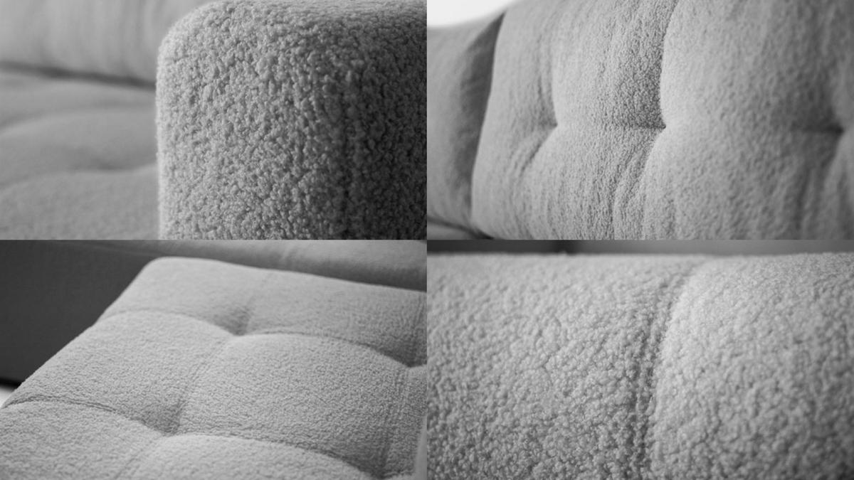 ECKSOFA VIENNA Stil Bettkasten und Funktionalität Bouclé Grau Links - Grau, Holz (143/261cm) - Kaiser Möbel