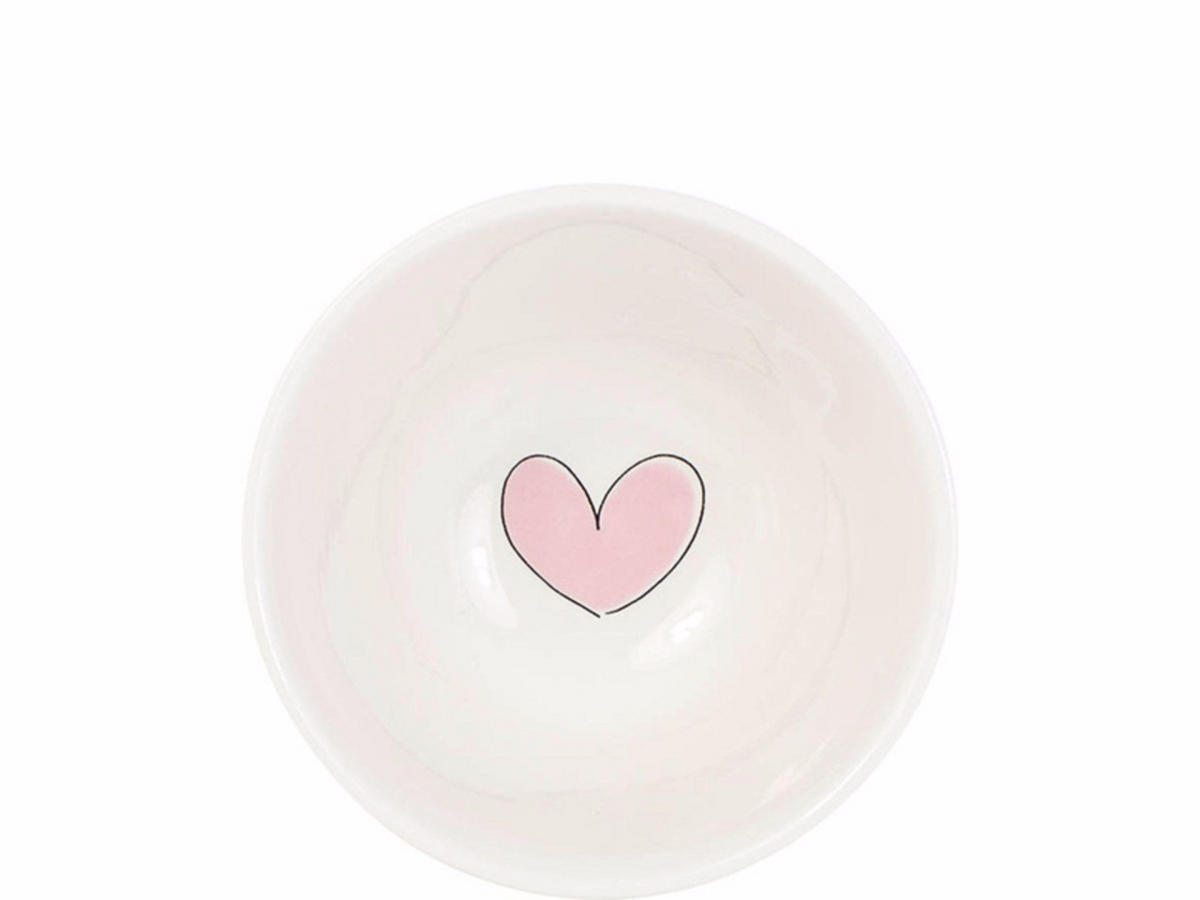 SCHALE Streifen GR in Rosa - 14cm - Multicolor, Keramik (14.3/9/14.3cm) - Blond Amsterdam