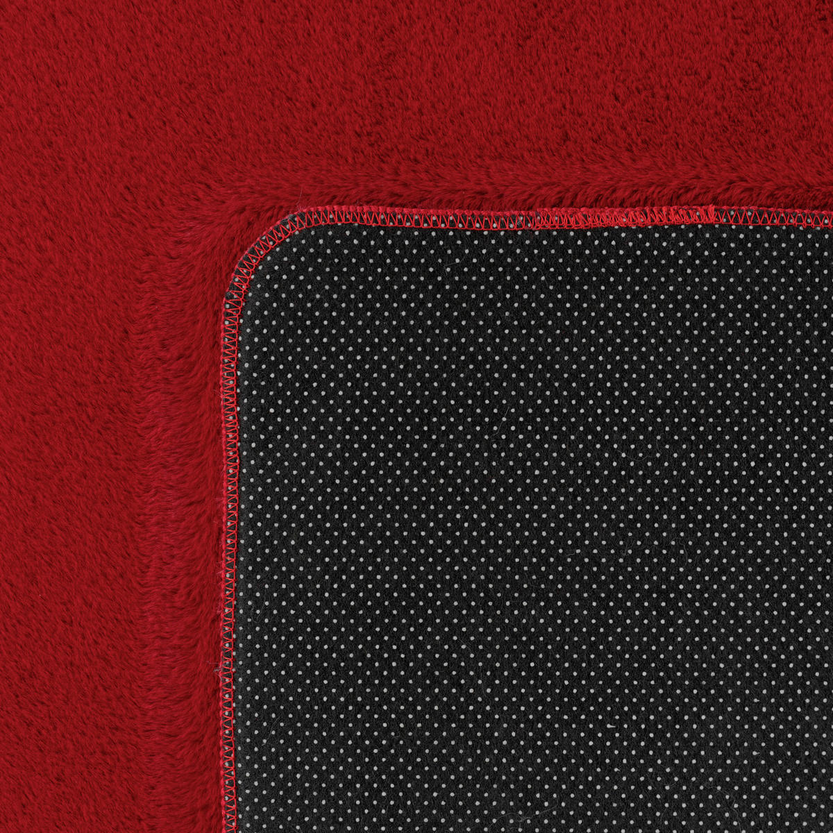 TEPPICH Kurzflor Unifarben Polyester Antirutsch Wohnzimmer Rot Läufer 80x150 - Rot, Textil (80/150cm) - KADIMA DESIGN