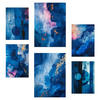 POSTER Set Mit 6 Abstrakte Farben Blau Cyan Rosa Formen A3 & A4 Rahmenlos - Klar, Papier (29/3cm) - Nacnic