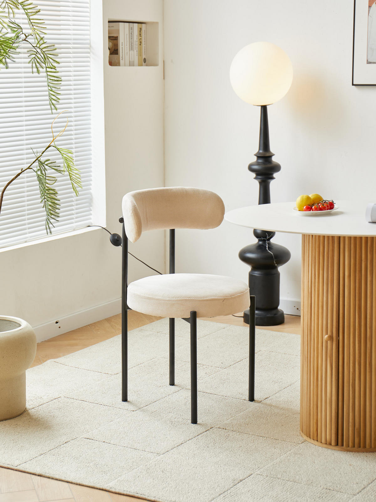 STUHL 2er-Set Kord Beige - Beige, Holz (47/79/48cm) - Nordlys