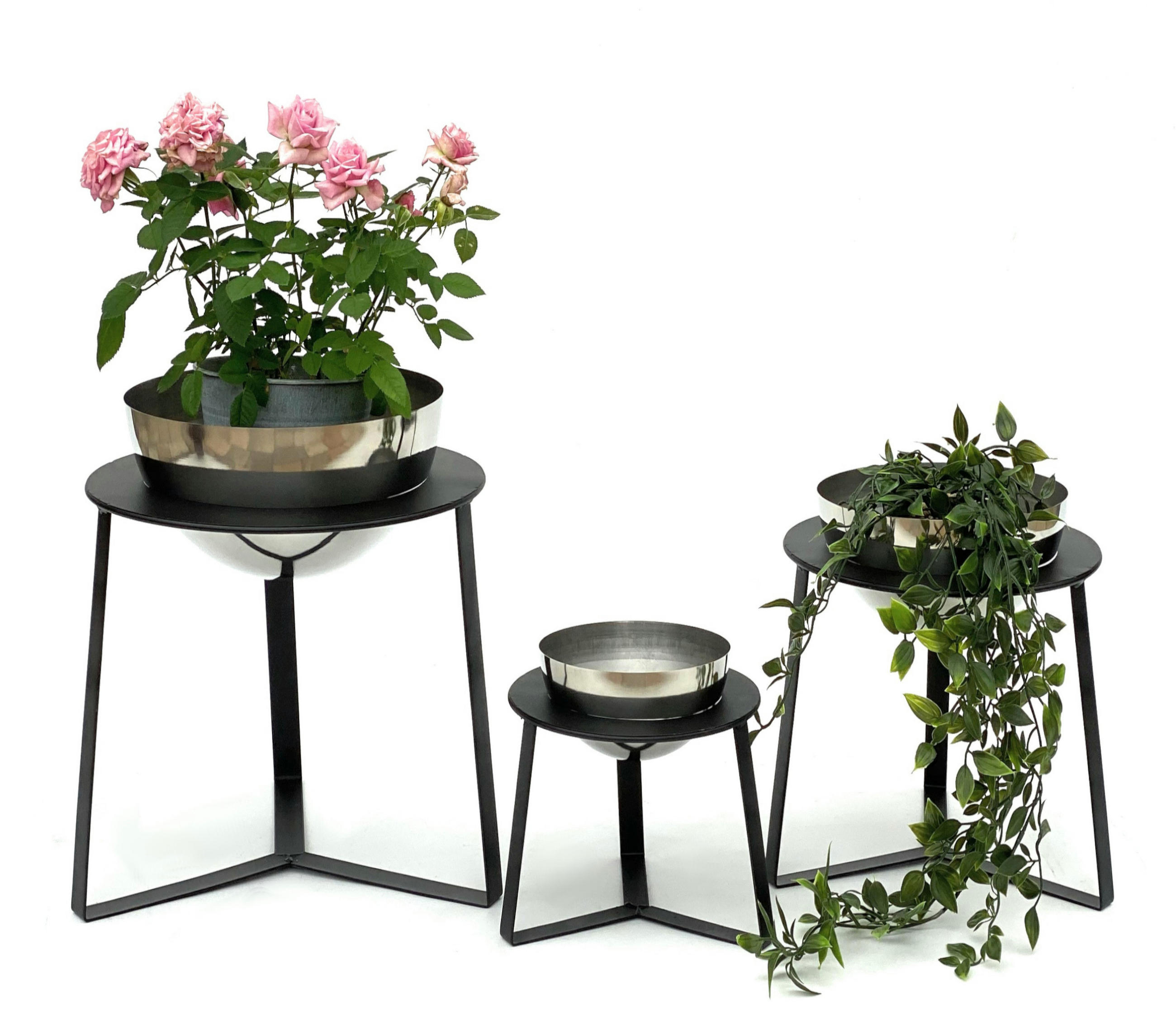 DanDiBo Blumenhocker Schwarz 33.5x33.5x36.5 cm