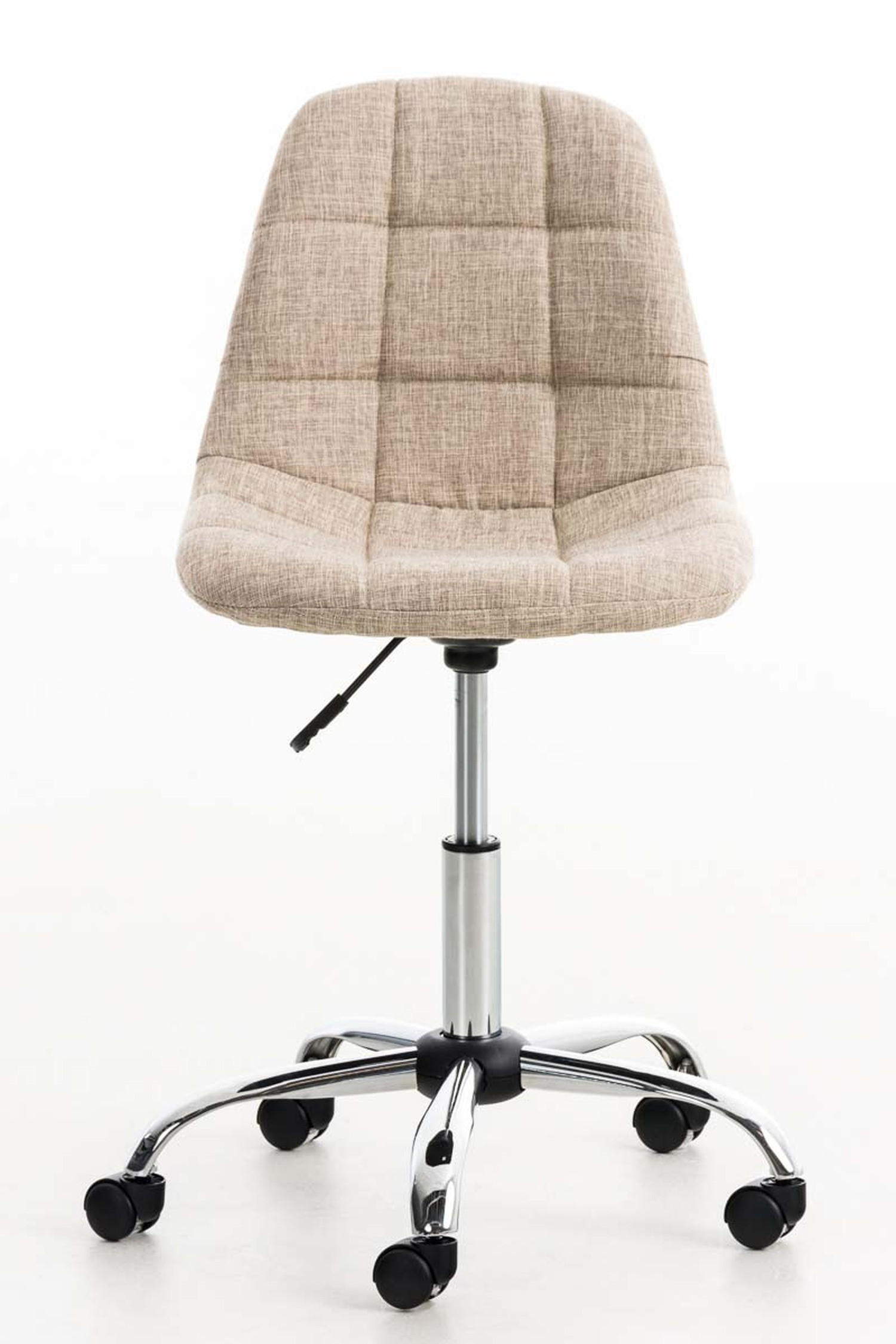 BÜROSTUHL Emily, Stoff Creme - Creme, Textil/Metall (55/91/55cm) - TPFLiving