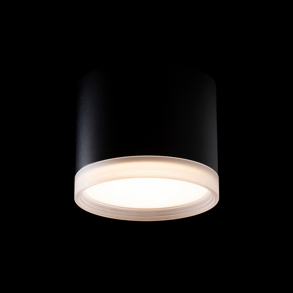 DECKENLEUCHTE MEMA Schwarz satiniertes Akryl 7 W - Schwarz, Kunststoff (83/83/7cm) - Rendl