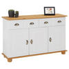 SIDEBOARD COLMAR - Weiß/Braun, Holz (116/74/35cm) - IDIMEX