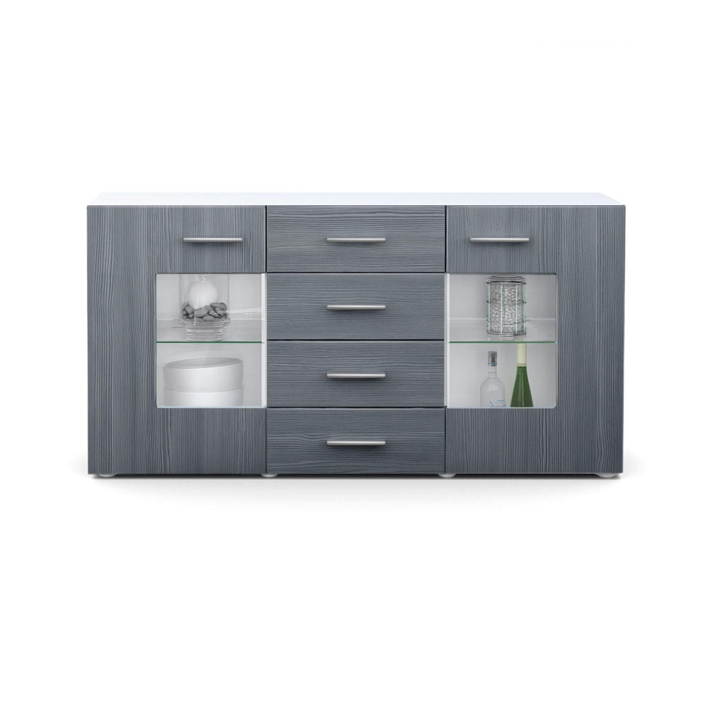 Vladon Sideboard Anthrazit 139x72x35 cm
