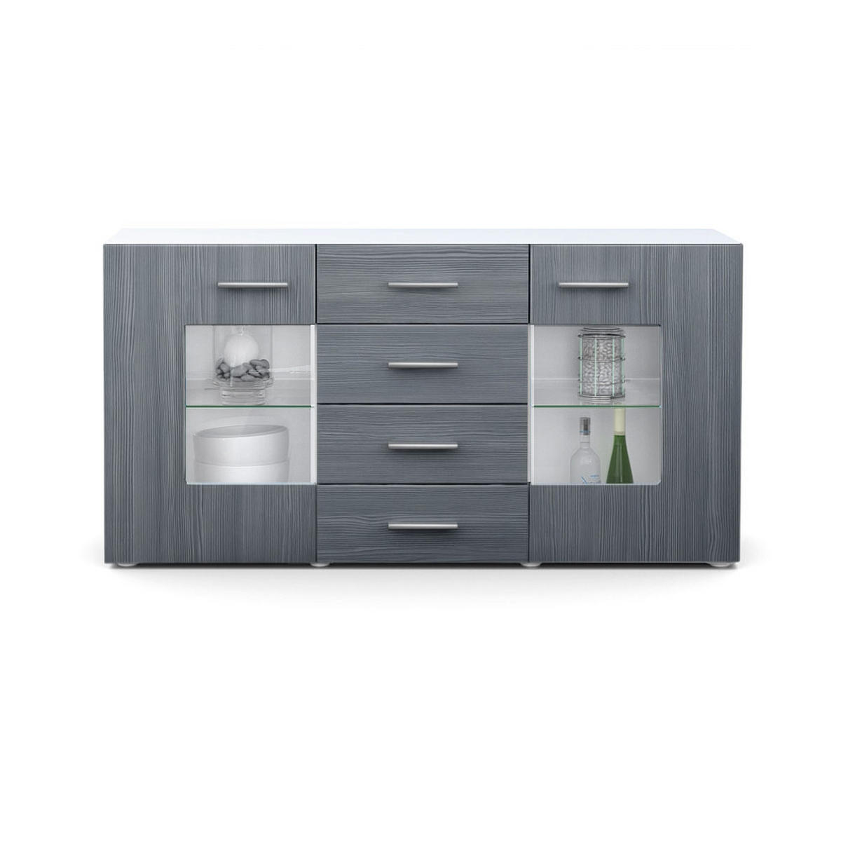 SIDEBOARD Noah Avola-Anthrazit - Anthrazit, Holzwerkstoff (139/72/35cm) - Vladon