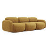 4-SITZER-SOFA Chenille Stoff Gelb - Currygelb/Gelb, Holz/Textil (270/73/95cm) - Makamii