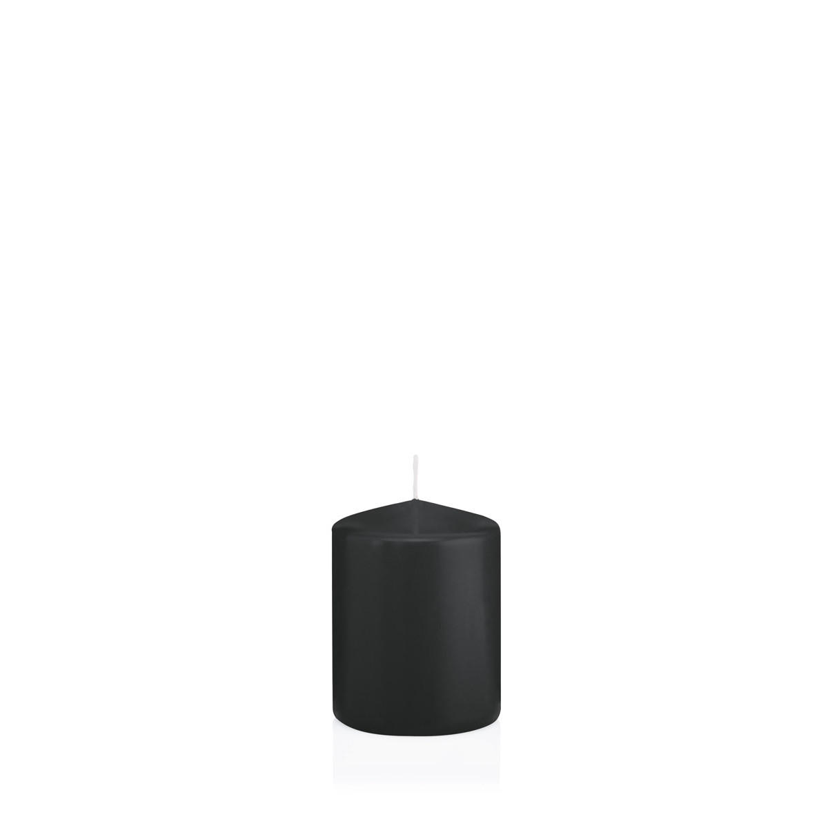 STUMPENKERZEN Schwarz Ø 58 x 80 mm, 16 Stück - Schwarz, Paraffin (6/8cm) - Wiedemann Kerzen