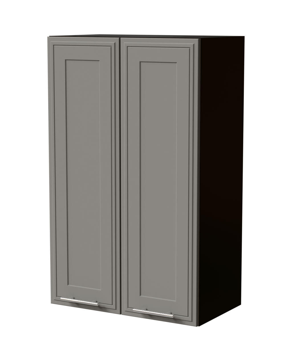 HÄNGESCHRANK Salo W4/60 Schwarz / Dust Grey Matt 60 / 32,5 / 96cm - Schwarz/Grau, Holz/Holzwerkstoff (60/96/32.5cm) - Feldmann-Wohnen