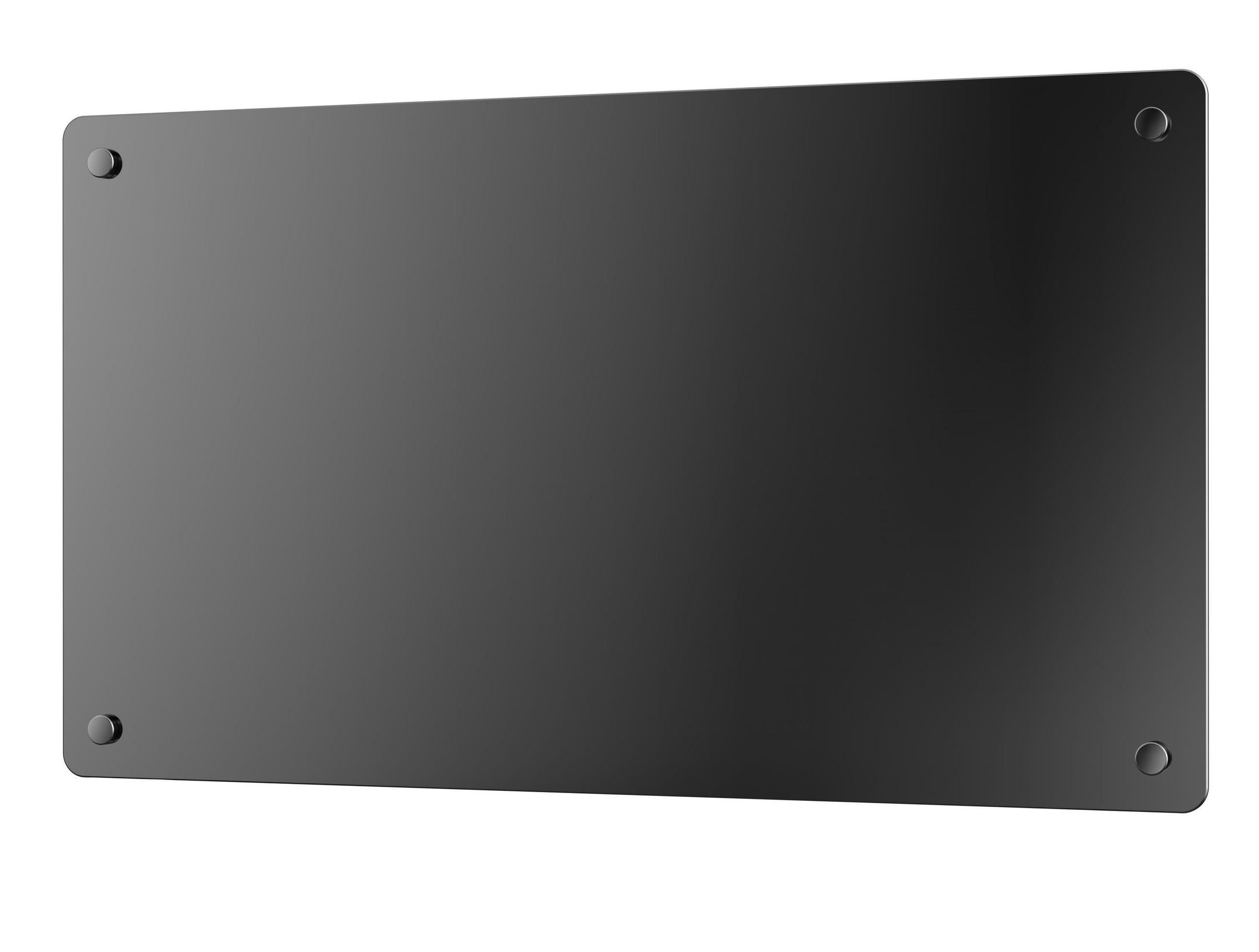 HEIZKÖRPERPANEEL Schwarz mit Glasscheibe und WiFi-App-Steuerung 1500 W - Schwarz, Keramik (70/40/12cm) - Purline