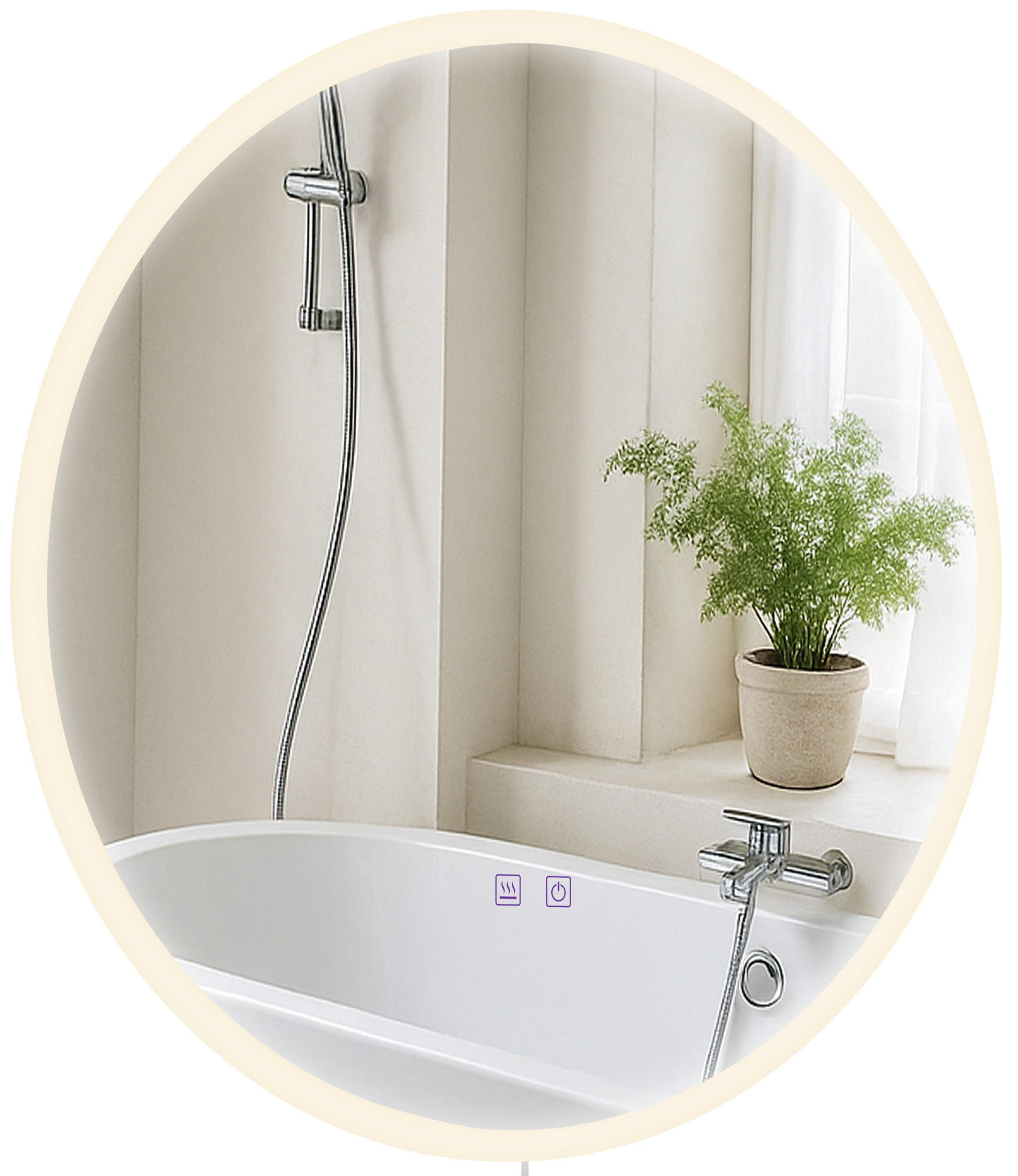BADSPIEGEL Linz 60 ohne Bluetooth 60x3,5x60cm Glas Klarglas Badezimmerspiegel - Klar, Glas (60/60/3.5cm) - DELUKE