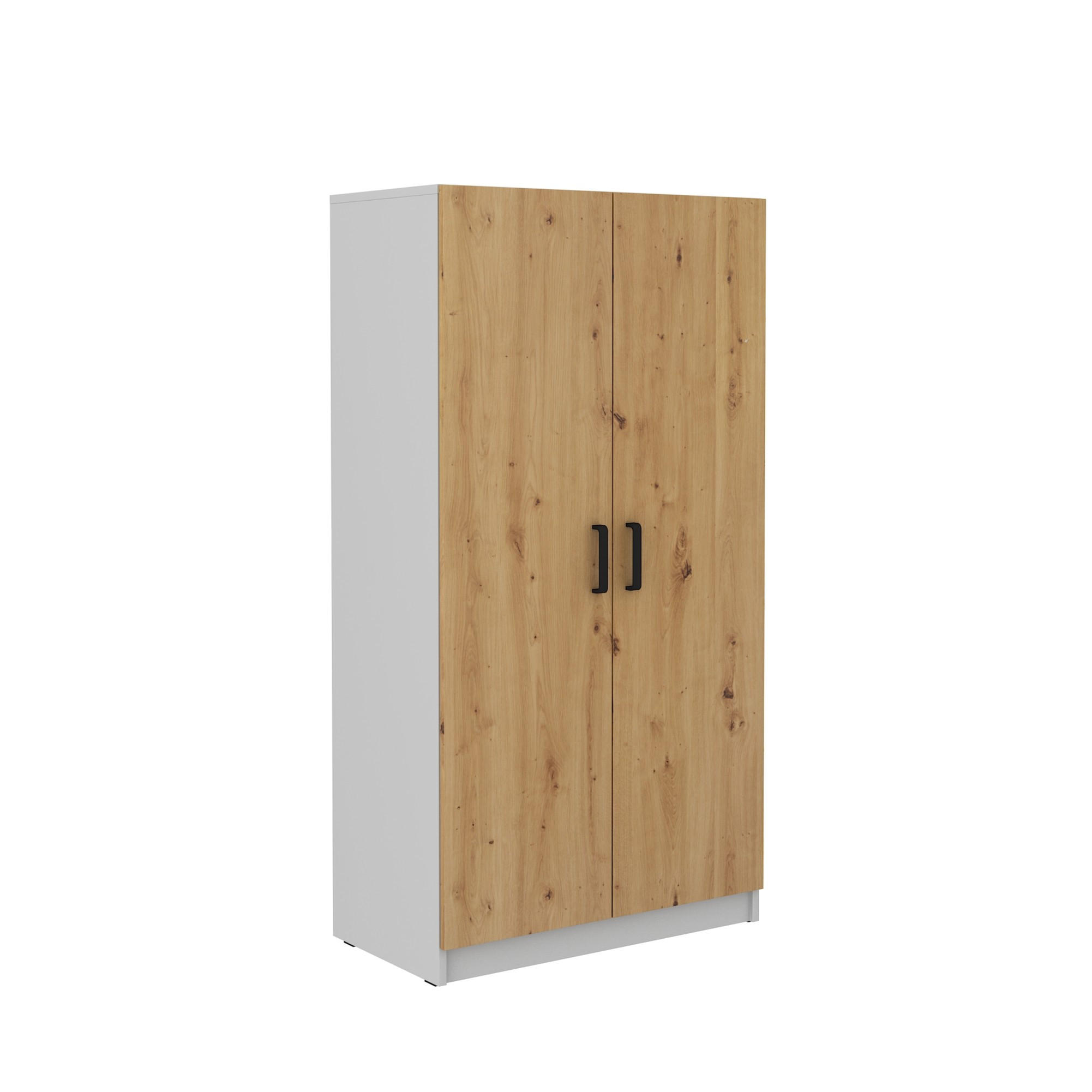 DREHTÜRENSCHRANK MALTESA 79,9/153,6/43,6cm 2-türig Eiche Artisan - Eiche Artisan/Grau, Holzwerkstoff (79.9/153.6/43.6cm) - MASSENO