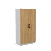 DREHTÜRENSCHRANK MALTESA 79,9/153,6/43,6cm 2-türig Eiche Artisan - Eiche Artisan/Grau, Holzwerkstoff (79.9/153.6/43.6cm) - MASSENO