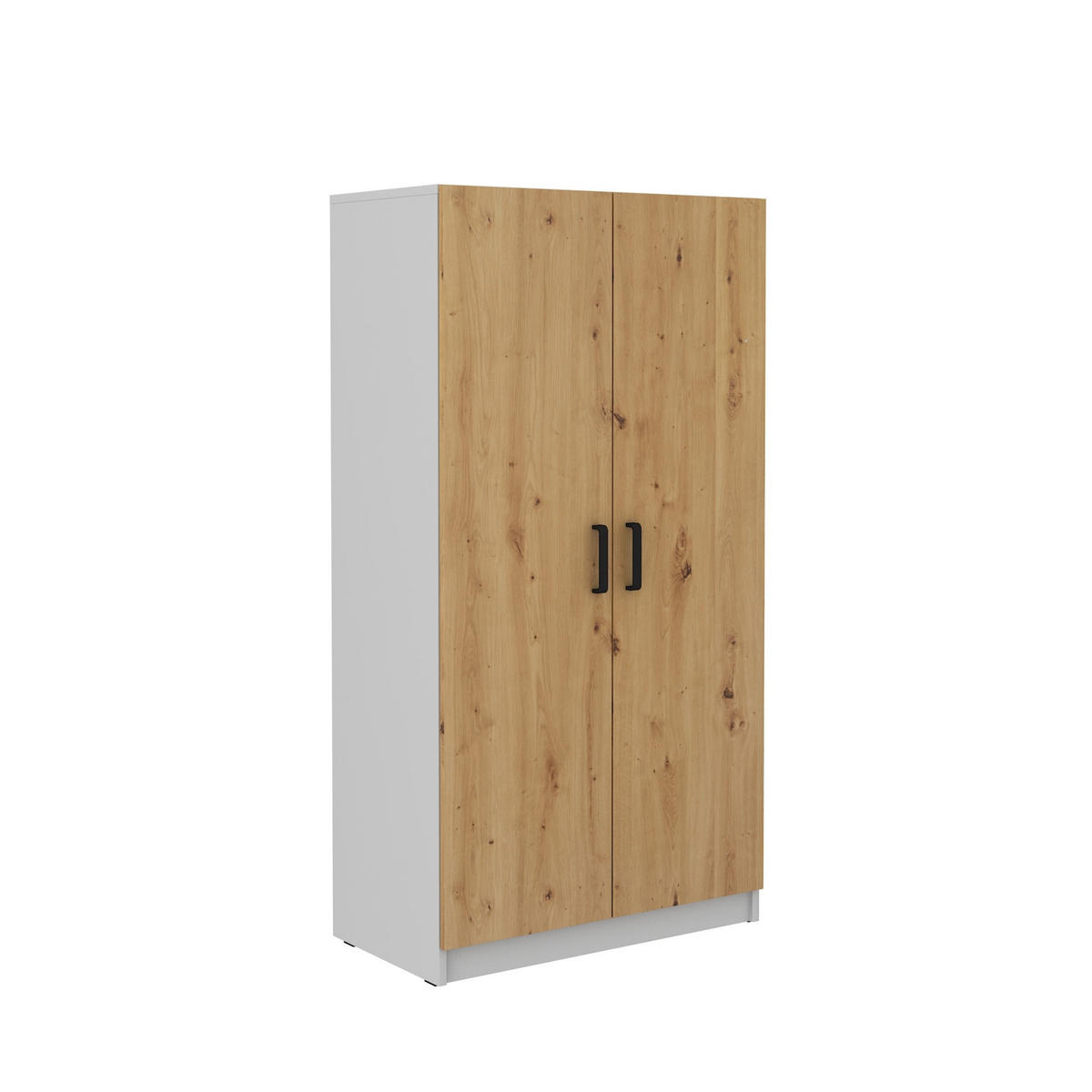 DREHTÜRENSCHRANK MALTESA 79,9/153,6/43,6cm 2-türig Eiche Artisan - Eiche Artisan/Grau, Holzwerkstoff (79.9/153.6/43.6cm) - MASSENO