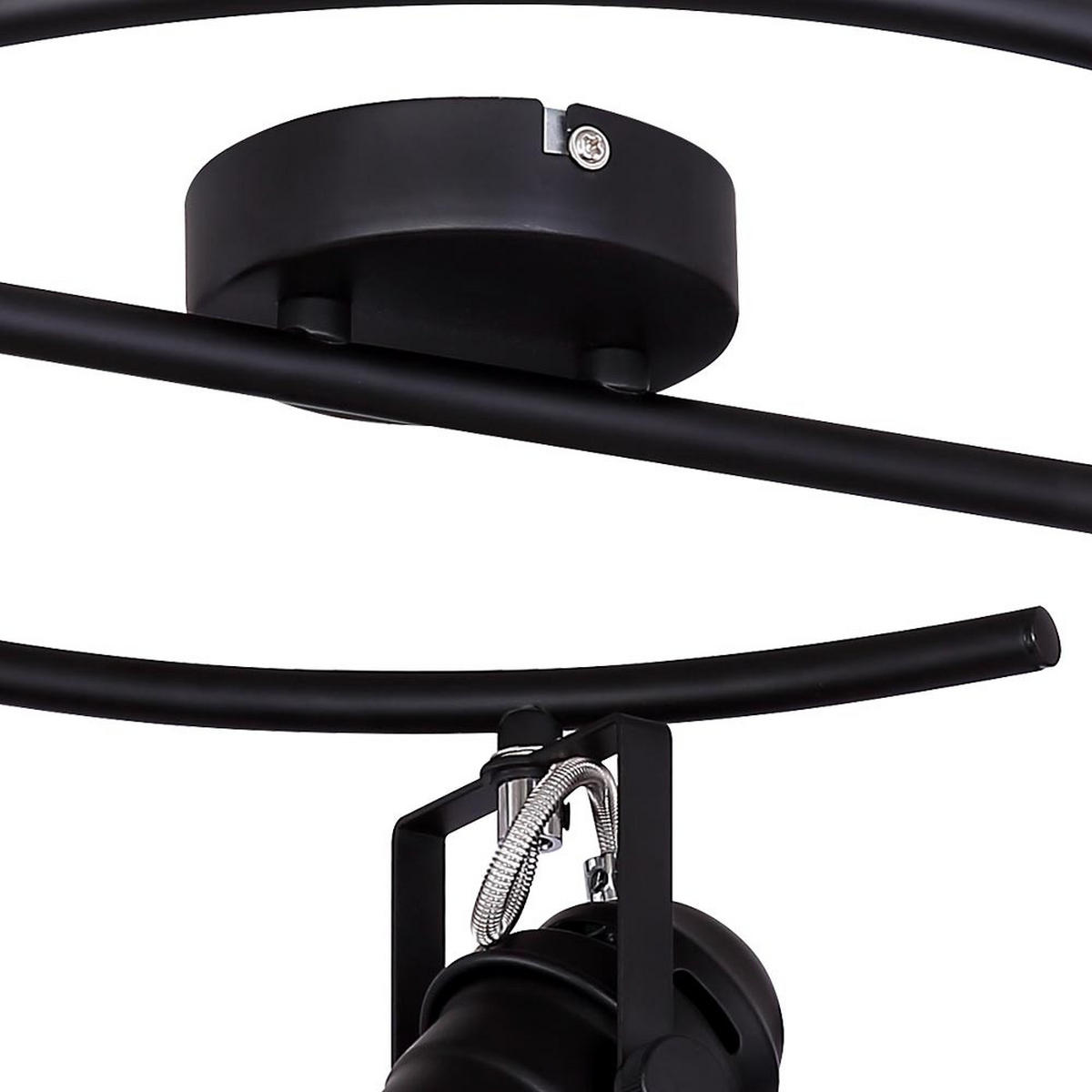 DECKENLEUCHTE Metall Schwarz 3-flammig - Schwarz, Metall (40/40/26.5cm) - Globo Lighting