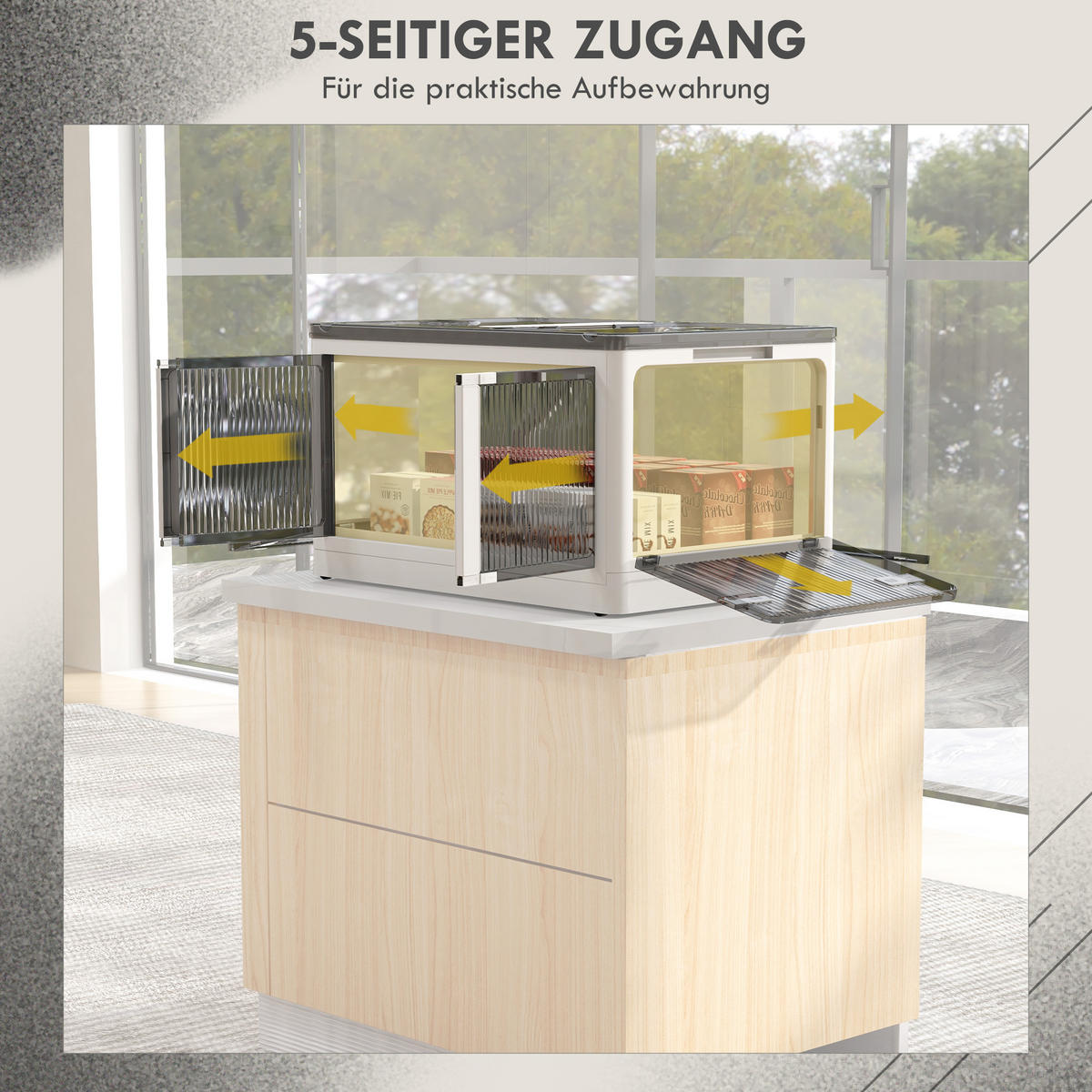 AUFBEWAHRUNGSBOX, Truhe 69L, Weiß - Weiß, Kunststoff (42/34/60cm) - HOMCOM