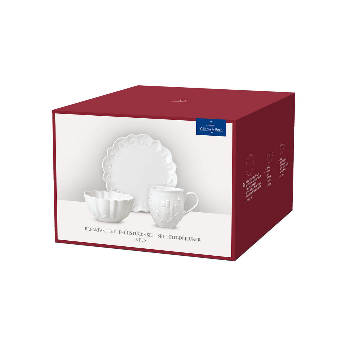 FRÜHSTÜCKS-SET Toy's Delight Royal Classic weiß 6-tlg. - Weiß, Keramik (2/2/2cm) - Villeroy & Boch