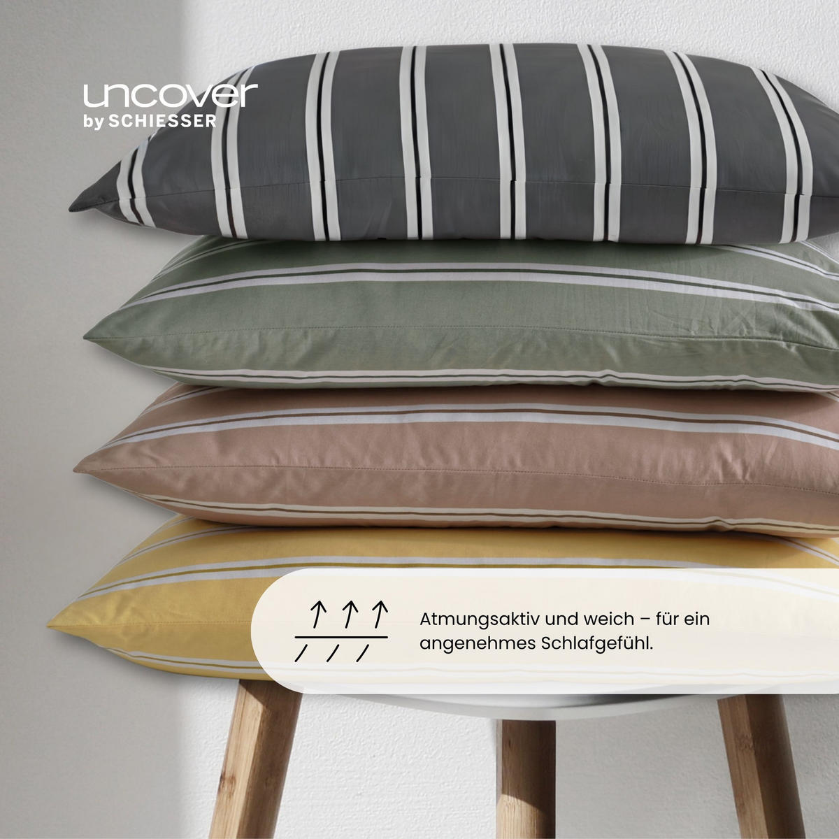 BETTWÄSCHESET Colorado - Renforcé - 2-teilig - 135x200cm - Dunkelgrau - Dunkelgrau, Textil (135/200cm) - Uncover by Schiesser