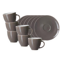 ESPRESSOTASSEN MIT UNTERTASSEN Suomi Braun 90 ml 6er Set - Braun, Keramik (0.09L) - Ritzenhoff Breker