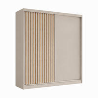 KLEIDERSCHRANK Lumil 200 cm Kaschmir Griffe silber - Kaschmir, Holzwerkstoff (200/216/61cm) - KS Home Concept