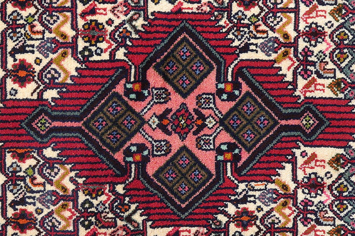 LÄUFER Orient handgeknüpft Assadabad Beige, Rot 215/83 cm Schurwolle - Beige/Rot, Textil (83/215cm) - Looma