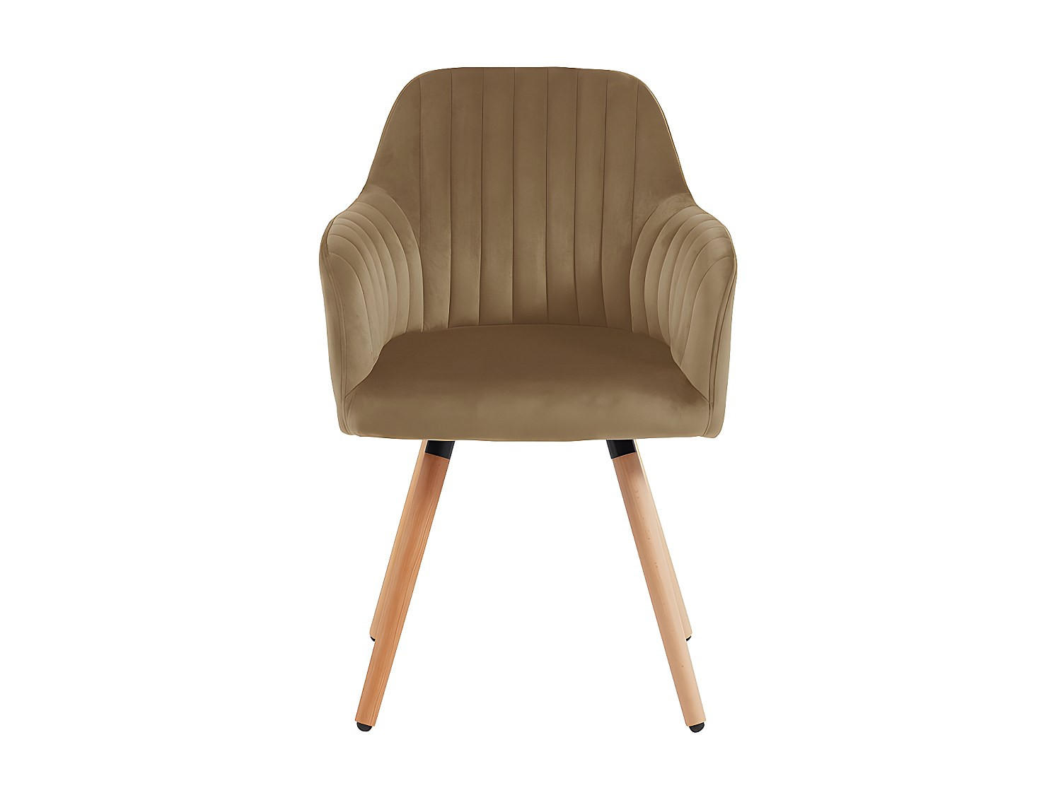 STUHL - 56 cm x 58 cm - Samt, Stoff - Beige - ELEANA - Beige, Textil (56/85/58cm) - Vente-Unique