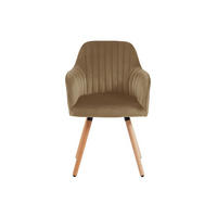 STUHL - 56 cm x 58 cm - Samt, Stoff - Beige - ELEANA - Beige, Textil (56/85/58cm) - Vente-Unique