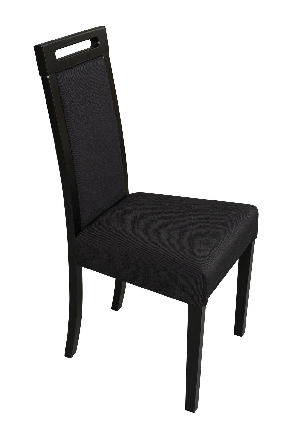 STUHL 2er Set Roma 5, schwarz - Wengefarben/Schwarz, Holz (45/96/41cm) - Leaf Design