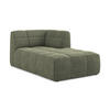 SOFAELEMENT Rechts Bouclé Stoff Grün - Schwarz/Olivgrün, Holzwerkstoff/Kunststoff (101/77/175cm) - Makamii