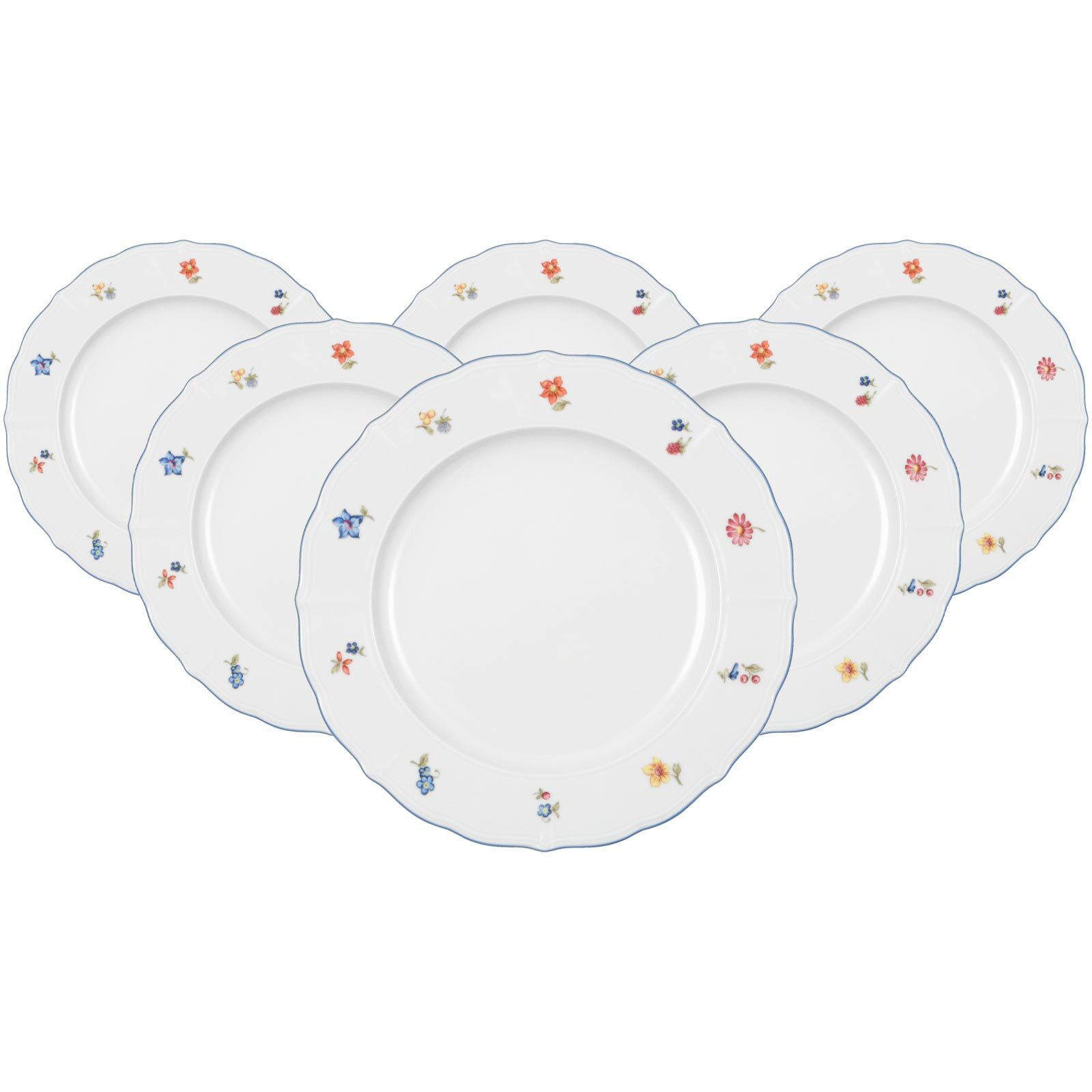 SPEISETELLER Sonate Nostalgie weiß ø 26,2 cm 6er Set - Weiß, Keramik (26.2cm) - Seltmann Weiden