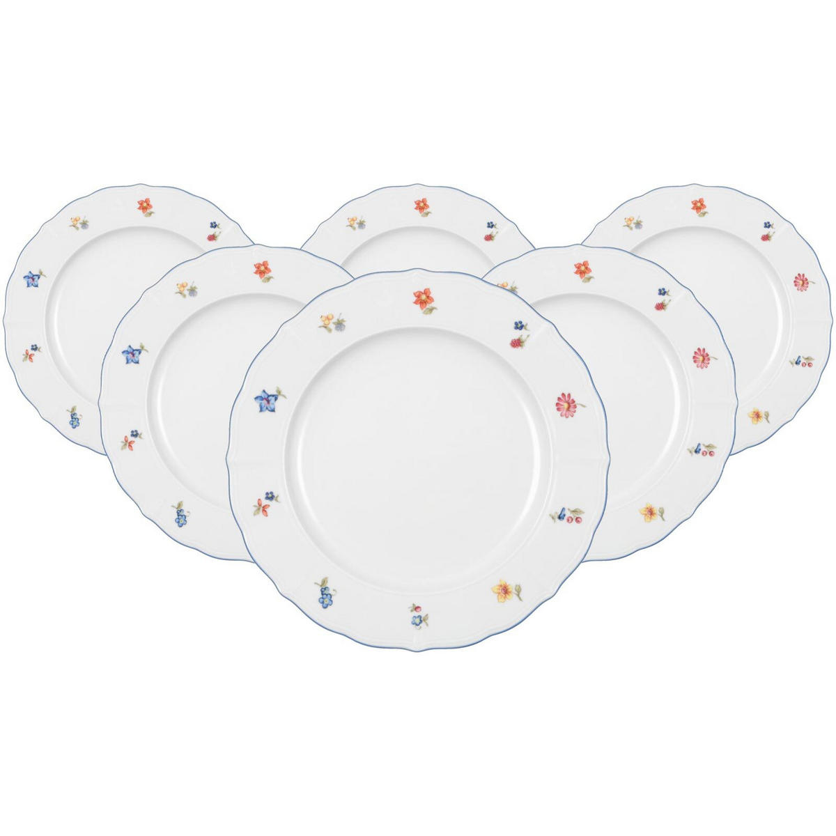 SPEISETELLER Sonate Nostalgie weiß ø 26,2 cm 6er Set - Weiß, Keramik (26.2cm) - Seltmann Weiden