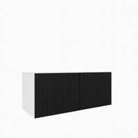 LOWBOARD LIVO 100/41/40 cm, Hängender TV-Schrank Weiß / Schwarz - Schwarz/Weiß, Holzwerkstoff (100/41/40cm) - MASSENO
