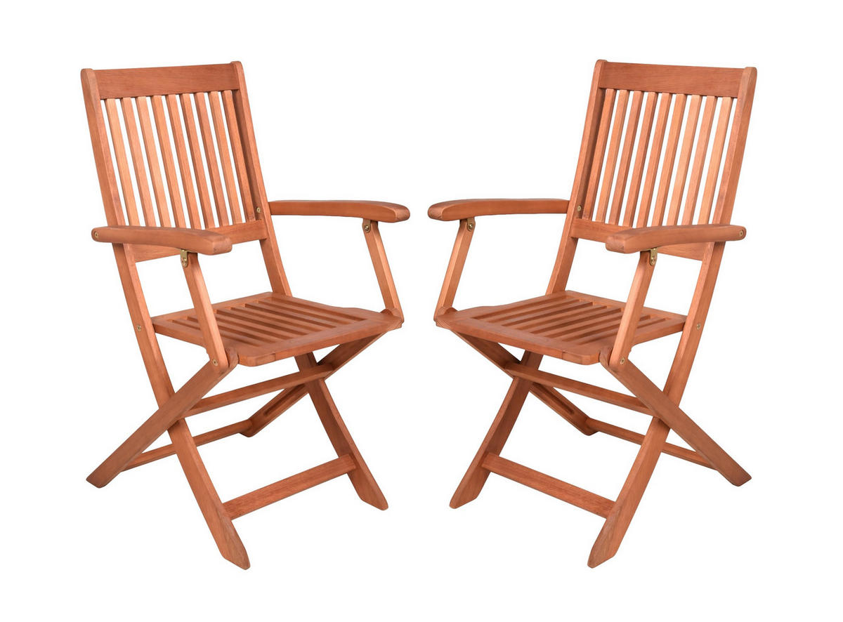 GARTEN-SITZGRUPPE Rouen 5-teilig Gartenmöbel-Set - Braun, Holz - DELUKE