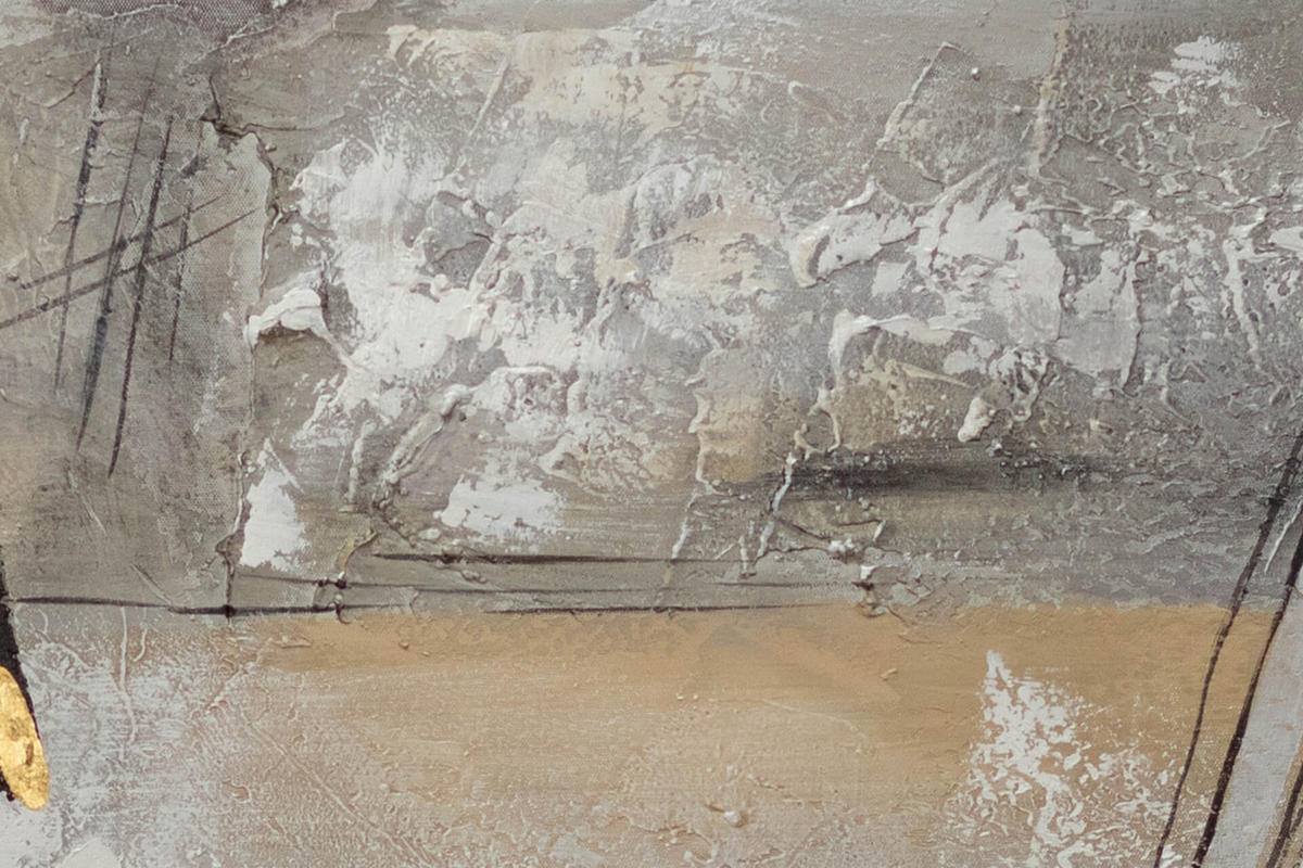 OLEJOMAĽBA 75/100 cm, Zvieratá - sivá, drevo/textil (75/100cm) - KUNSTLOFT