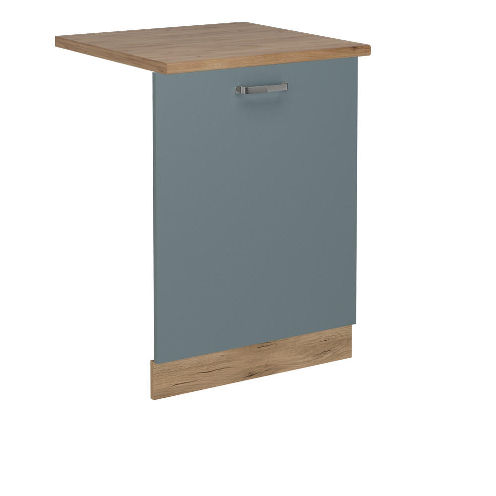 KRYT MYČKY NÁDOBÍ R-Line Modrošedá - medově dubová/šedohnědá, kompozitní dřevo (60/81.8/1.6cm) - Vicco